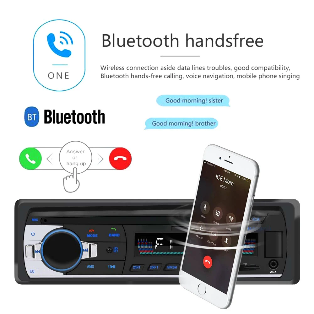 12v 1 din car mp3 player autoradio in dash stereo radio audio fm transmitter cartronics interior parts automobile accessories free global shipping