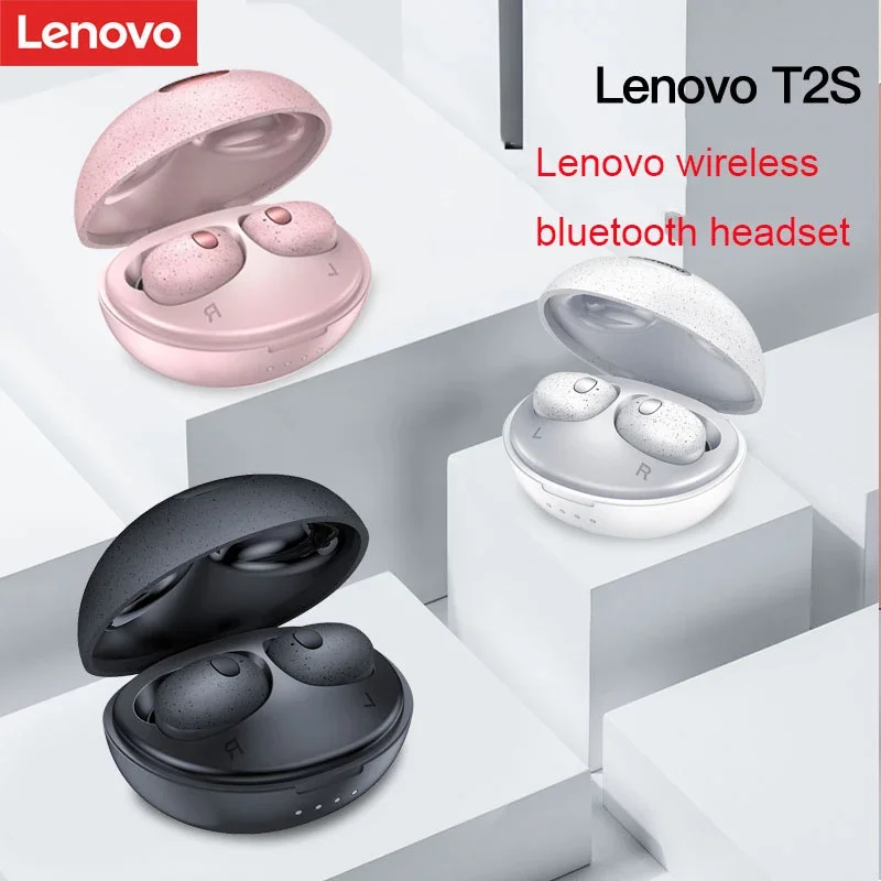 

Оригинальные беспроводные наушники Lenovo T2S TWS, Bluetooth-наушники, Hi-Fi стереонаушники, спортивная водонепроницаемая гарнитура с микрофонами