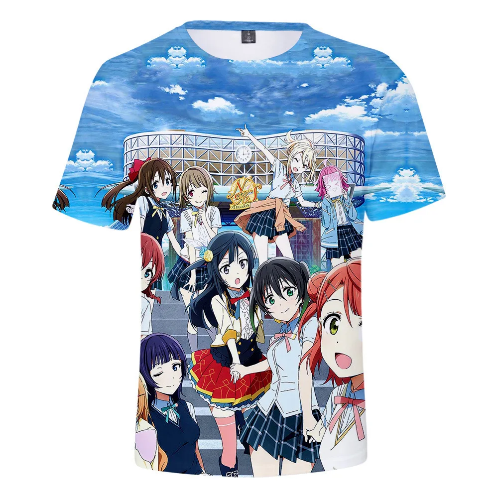 

2021 new lovelive anime! 3d t shirt men women summer short sleeve print harajuku unisex t top casual streetwear hot sale