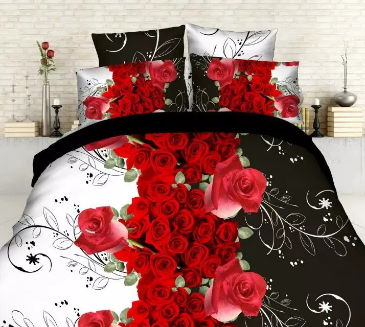 

Black White Red Rose Duvet Cover Set 3pcs Bedding Set 3d Bedding Digital Printing Queen Size Bed Linen Bedclothes Home Textile