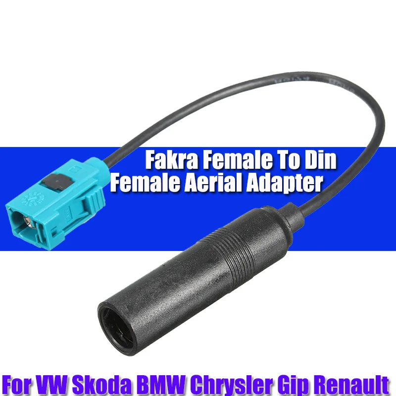 12V Car Audio FM Radio Antenna Adapter Cable Fakra Female To Din Female Aerial Adapter For VW Skoda BMW Chrysler Gip Renault images - 6