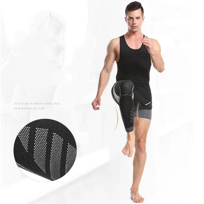 Компрессионные наколенники для бега защита голени грелка ног езды на велосипеде