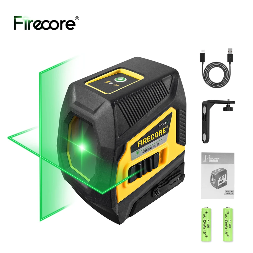 FIRECORE 2021 Новый 2 линии зеленый/красный Лазерный Уровень самонивелирующийся с
