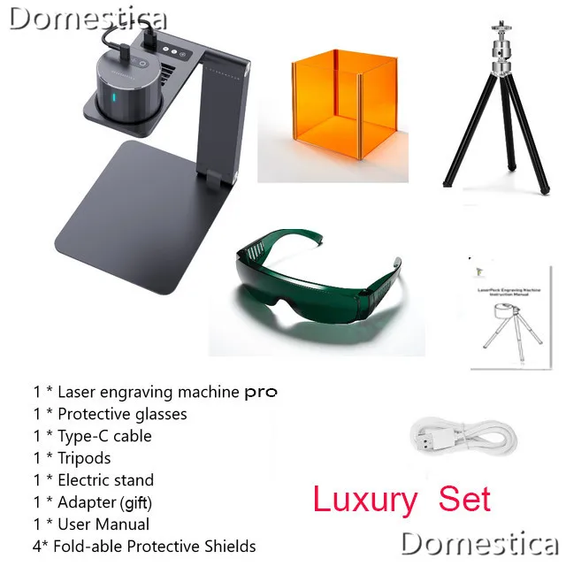 Лазерный гравер LaserPecker Pro с электрическим кронштейном складной защитный экран