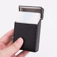 portable cigarette case classic pu leather magnet clamshell moisture proof cigarettes box men smoke tools protective cover bag