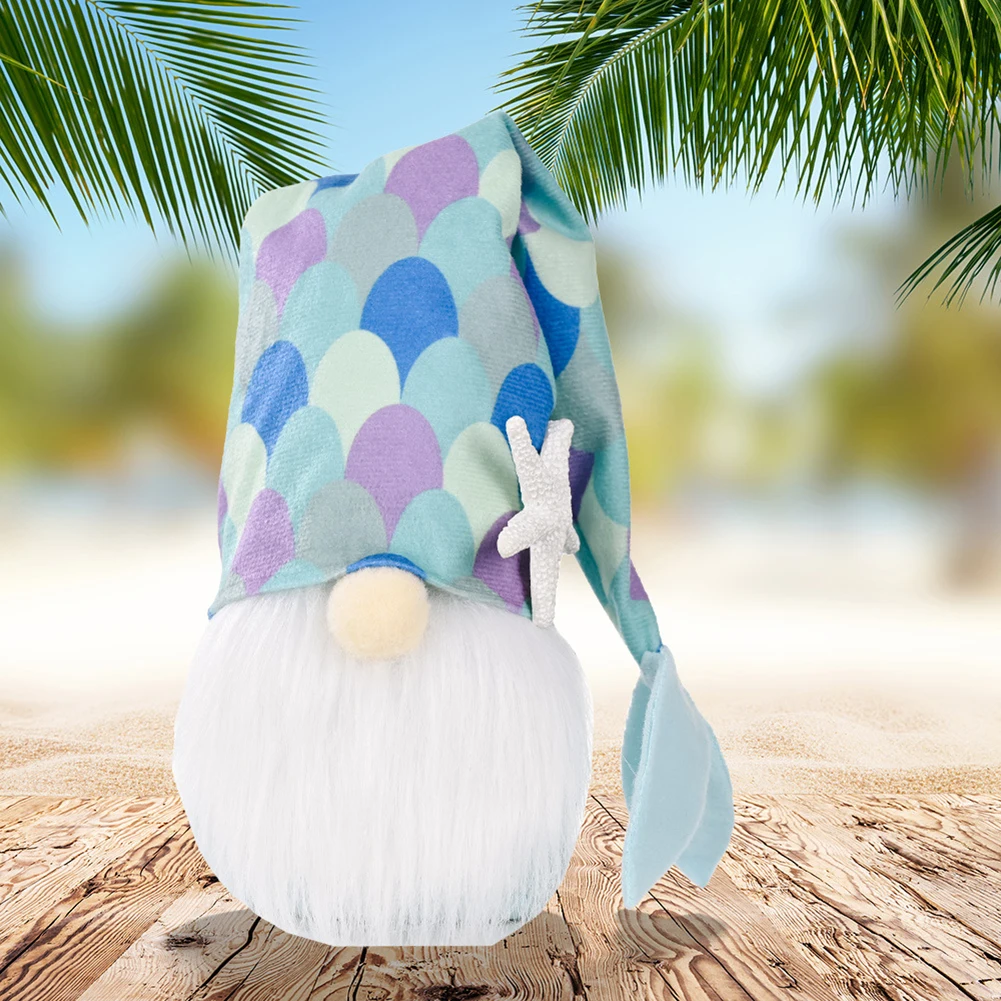 

Морской хвост русалки с рисунком, Безликий Рудольф, карликовый гном, плюшевое искусственное украшение для дома, улицы, рабочего стола, гости...