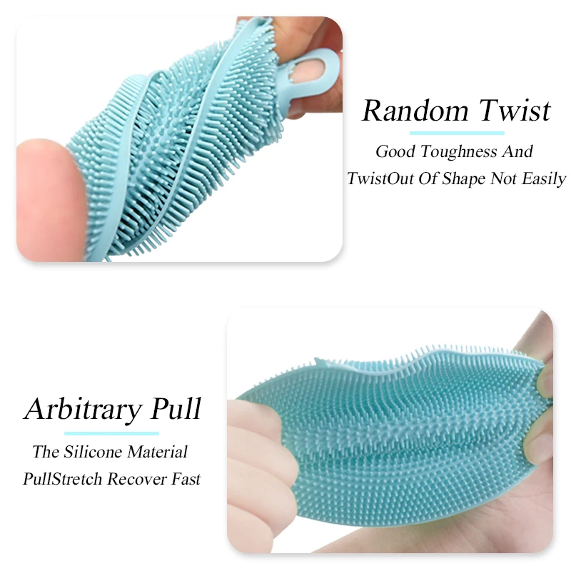 4 упаковки 10 цветов силиконовая губка для мытья посуды | Дом и сад