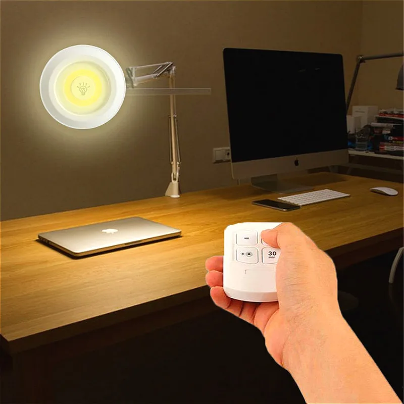 Новое 3 Вт светодиодное освещение для шкафа регулируемый пульт дистанционного