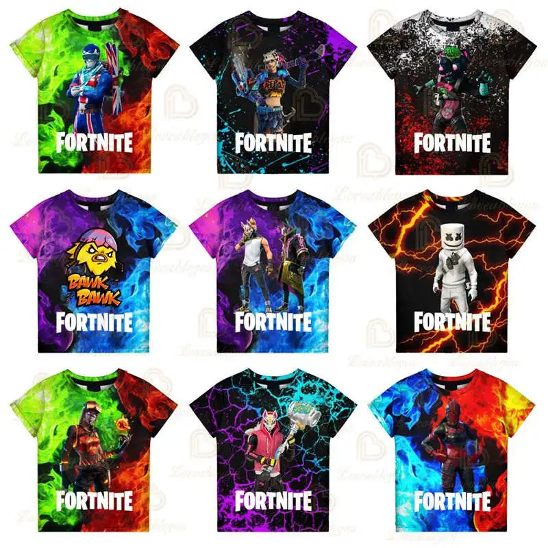 

Victory Royale Fortnite Kids T-shirt Shooting Game 3d Tshirt Boys Girls Tops T-shirt Baby Clothes Shoot Hero Child Wear