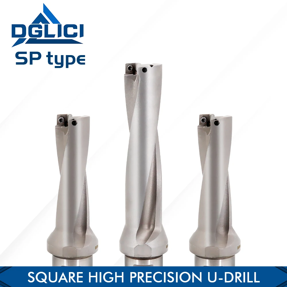 

GDLICI Indexable U Drill SP Series Insert Drill Metal Drill Bits 2D 3D 4D 13mm-50mm Machinery Lathes CNC Milling Tools