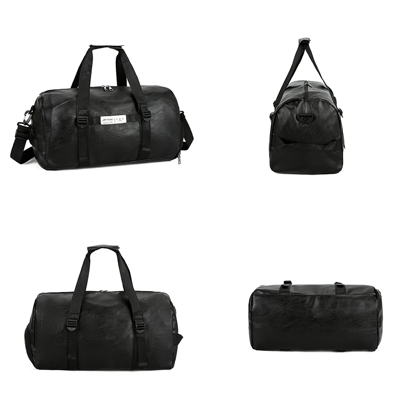 Women's PU Sports Yoga Fitness Bag Large Capacity Travel Training Bag Independent Shoes Warehouse2021