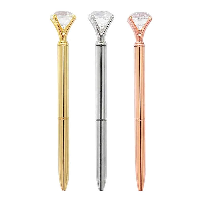 

1p Cute Gemstone Ballpoint Pen Crystal Glass Diamond Ballpoint Pen Exquisite Gift Pen School Office Supplies Children's Day Gift