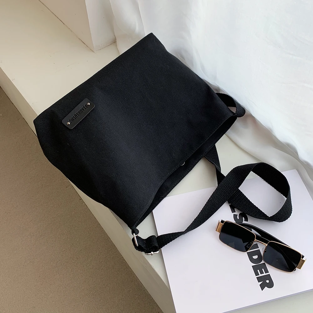 

Canvas Crossbody Bags Small Solid Color Summer Lady Shoulder Handbags Female Simple Totes for Women 2020 Trend