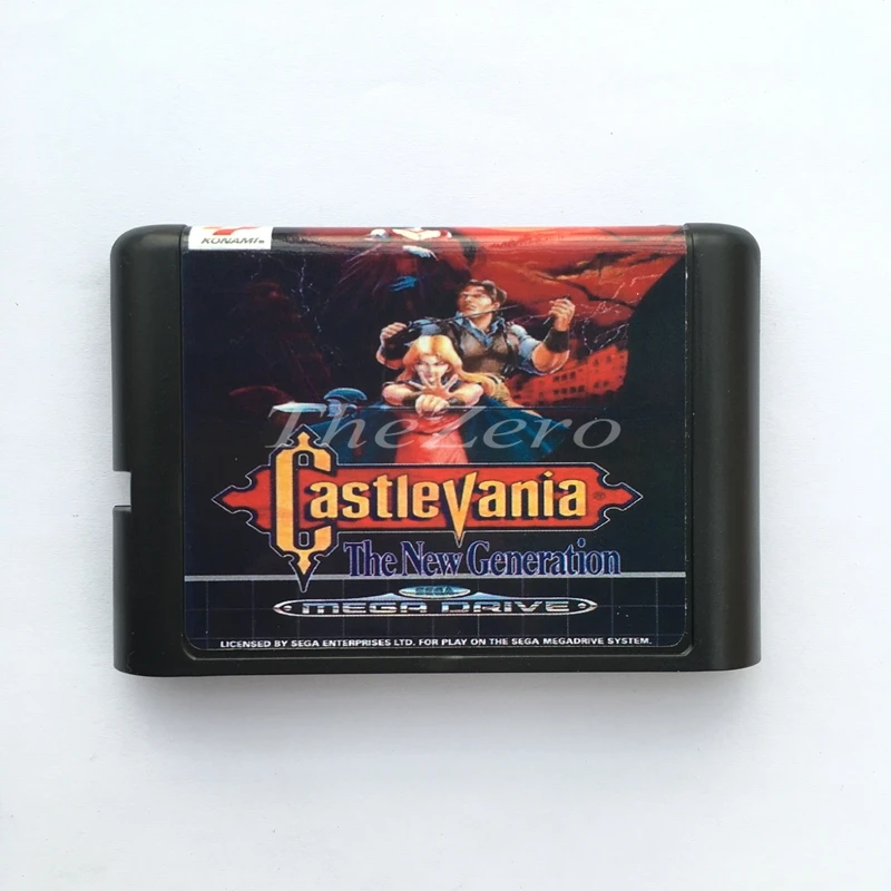Castlevania нового поколения ЕС/японский оболочка для 16 бит карточная игра Genesis