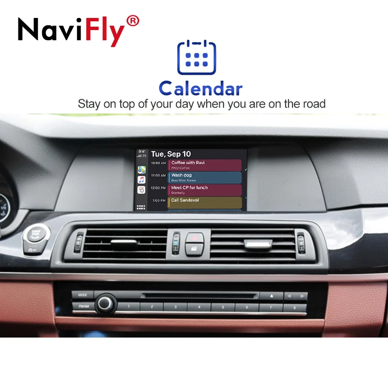 Беспроводной CarPlay Android Авто Зеркало Ссылка AirPlay автомобильный мультимедиа для BMW 5