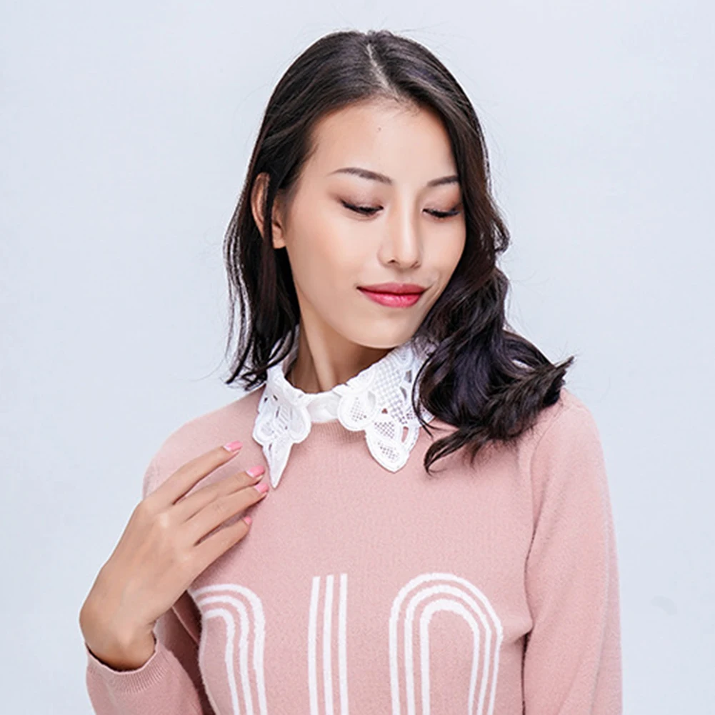 Женский накладной воротник съемное однотонное ожерелье с лацканами рубашка