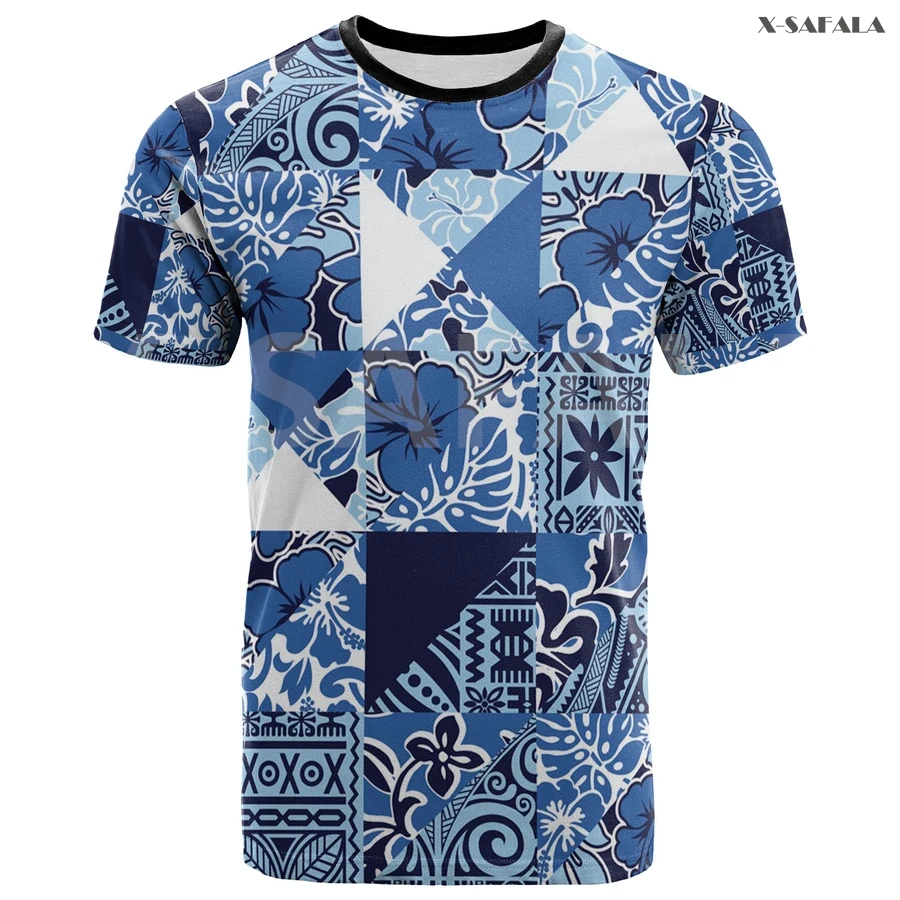 

Hawaii Polynesian Island Tahiti Tattoo 3D Printed Round Neck Men T-shirt Summer 2 Harajuku Short Sleeve Casual Tee Unisex Tops