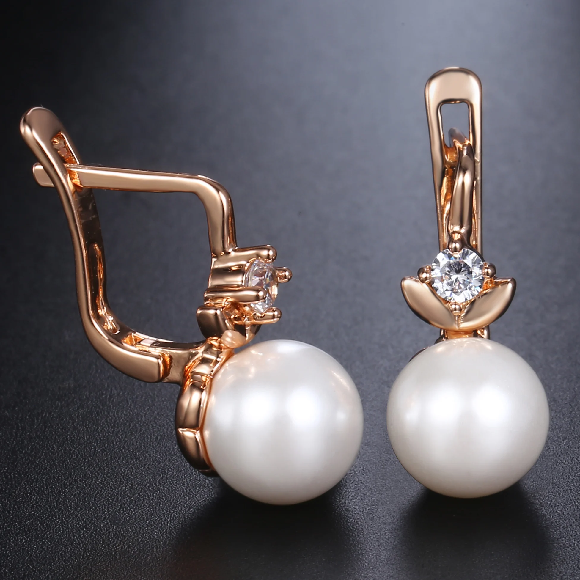 Женские серьги в виде цветов daislee из розового золота с искусственным жемчугом