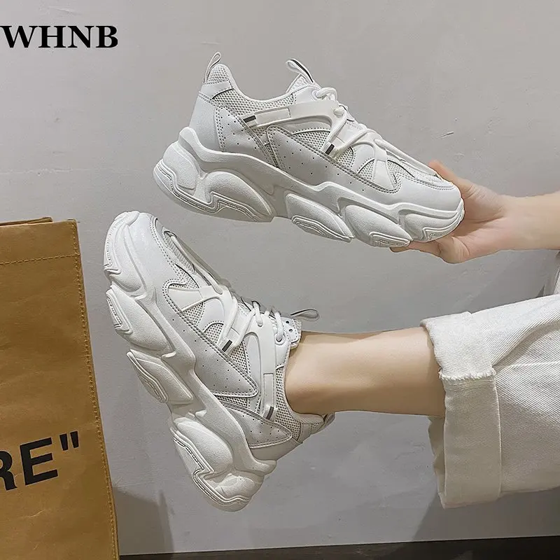 

Женские сетчатые кроссовки, легкие дышащие кроссовки белого цвета, повседневная обувь для тенниса, 2021