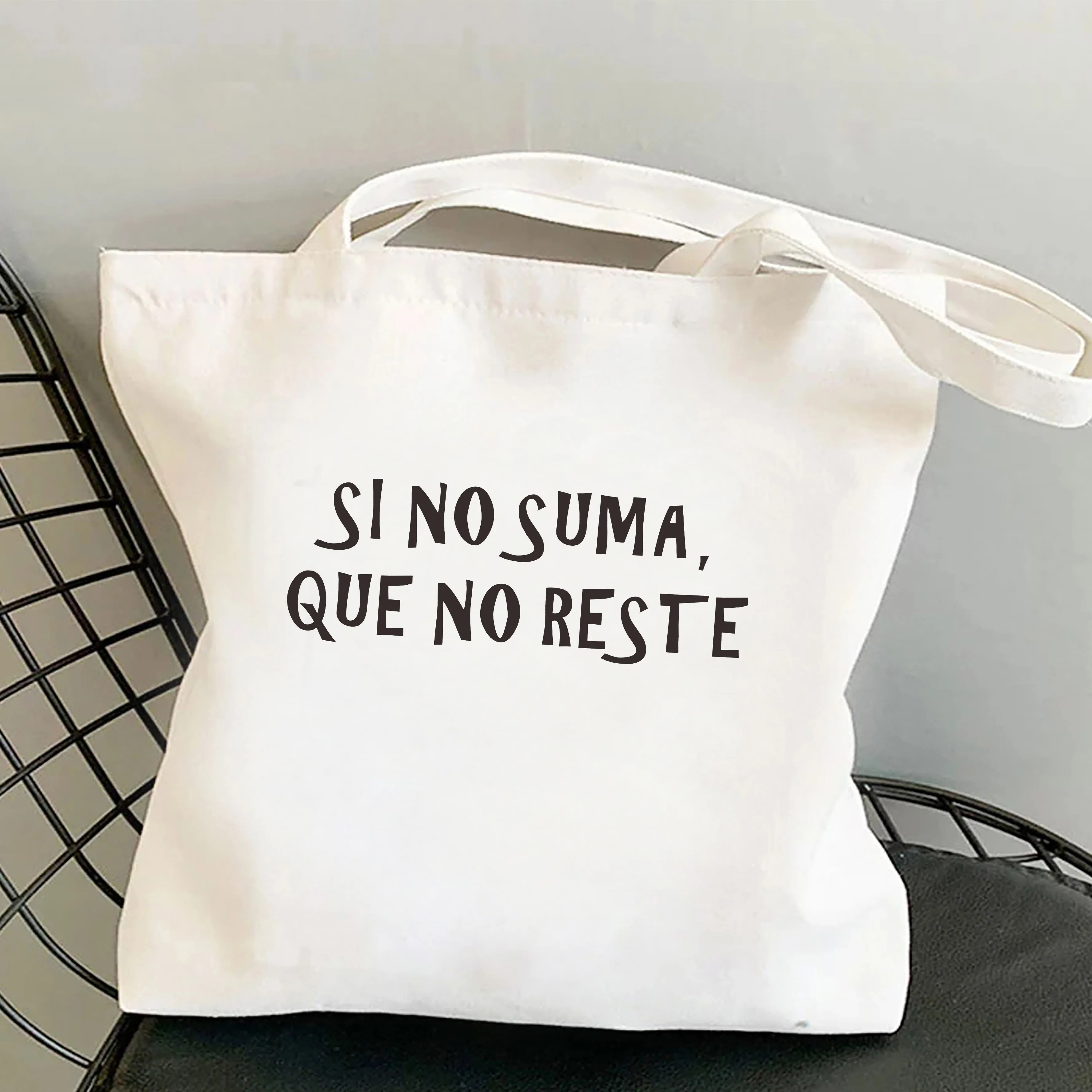 Сумка-тоут женская холщовая большая пляжная сумочка для покупок с испанской