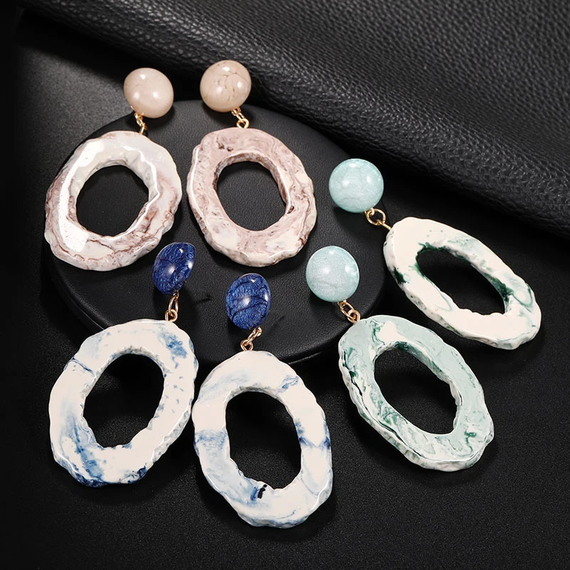 2019 новый дизайн клипсы большие геометрические длинные ацетатные полимерные