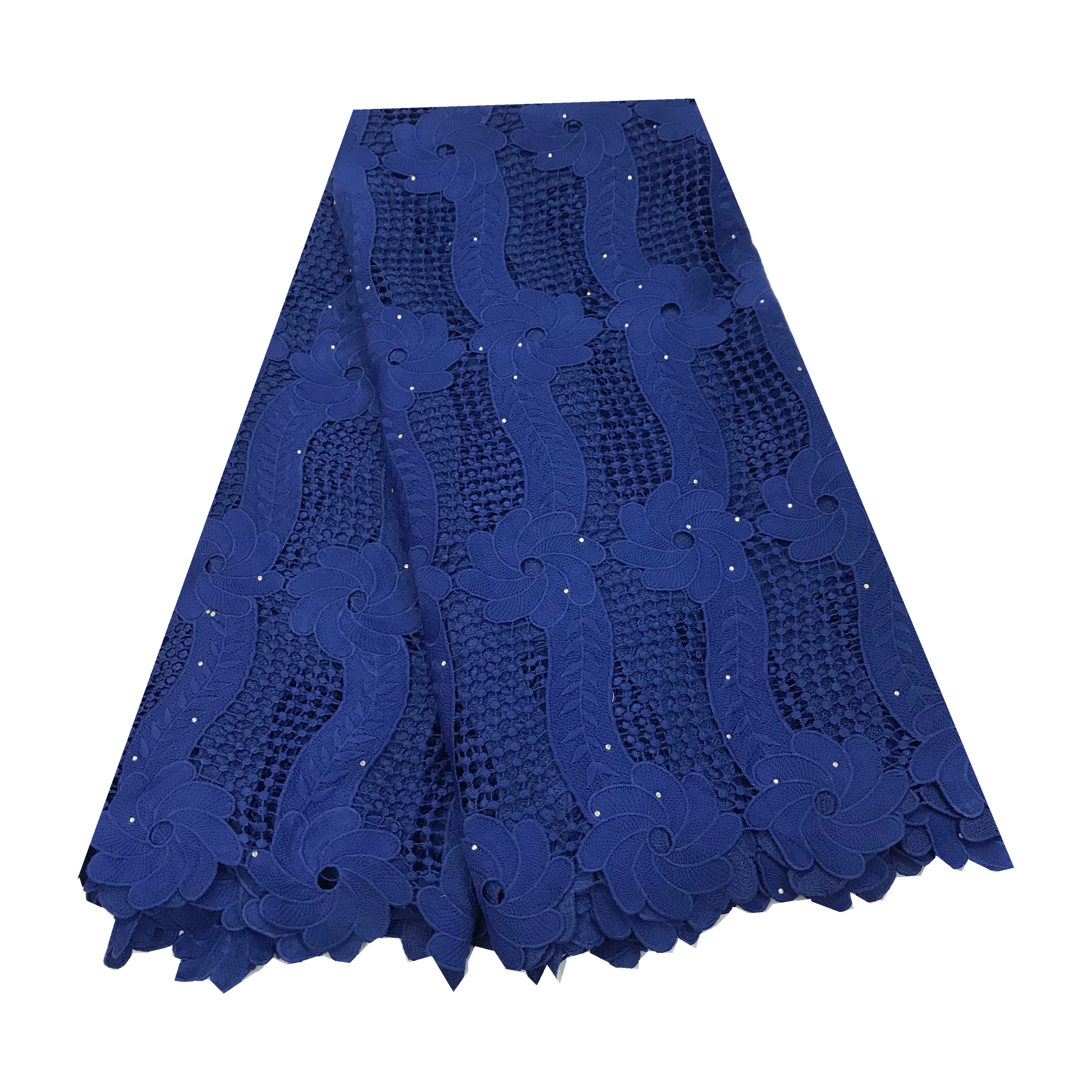 Latest 5 Yards Rhinestone Khaki African Cord Lace Fabric Nigerian Wedding Evening Dress Guipure Cotton Cupion Purple KRL-1202 | Дом и сад