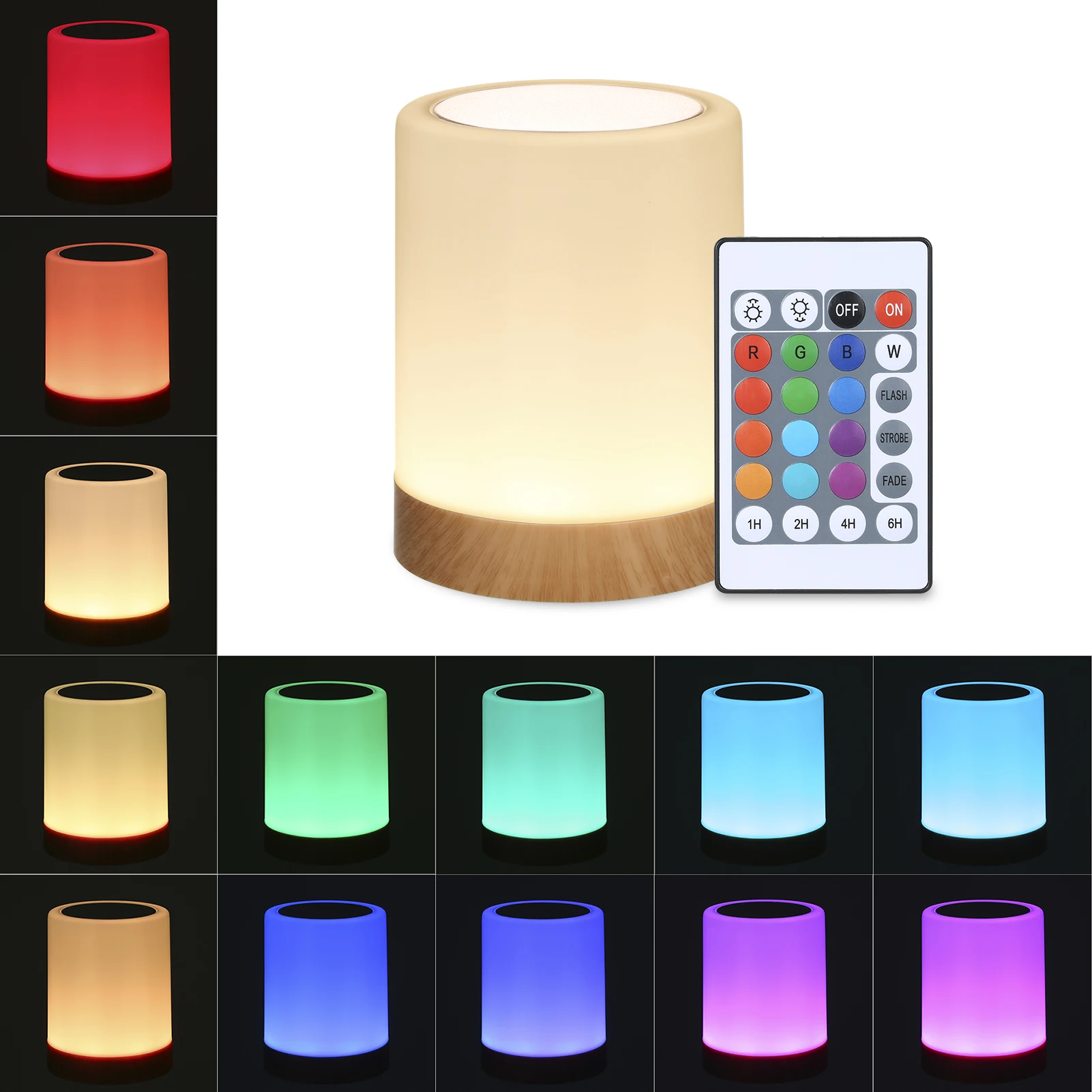 Прикроватный светильник с сенсорным управлением и дистанционным ночник RGB