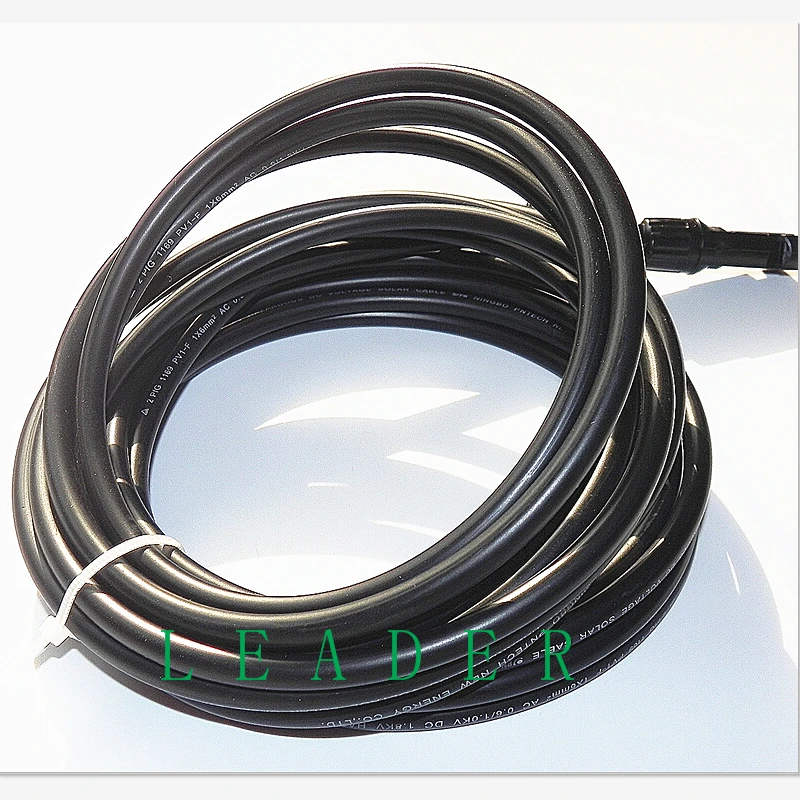 

50 шт./лот 7 метров 4mm2(12 AWG) солнечный удлинитель с солнечным соединителем/PV кабель TUV стандарт для солнечной системы
