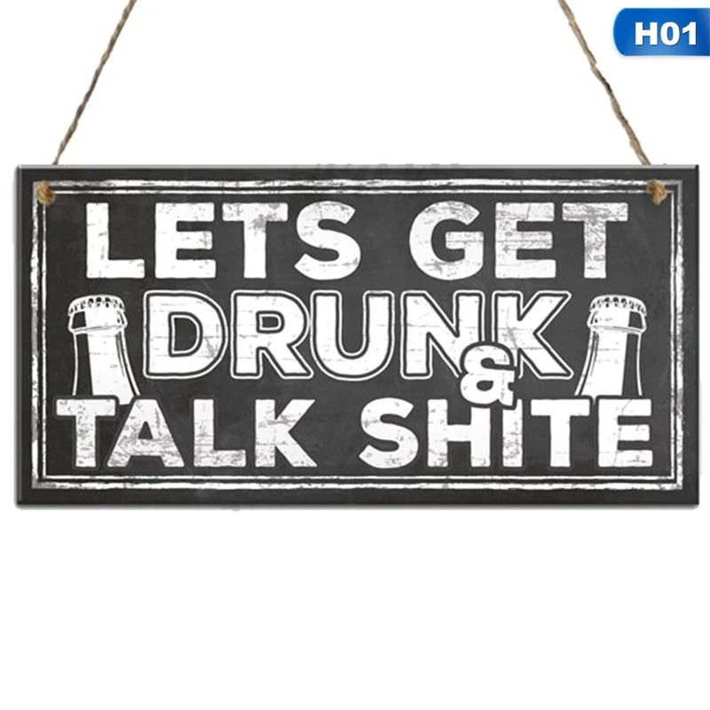 Винтажные модные кафе бар Паб Настенный декор простые деревянные знаки домашний