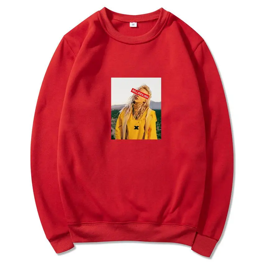 Новинка 2019 худи с круглым вырезом уличная одежда Billie Eilish толстовка капюшоном