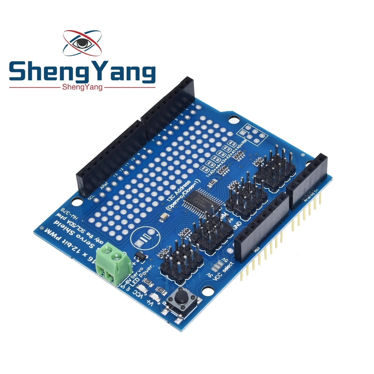 ShengYang 1 шт. двигатель/шаговый/сервопривод/робот щит для Arduino IEC v2 комплект w/Драйвер pwm TOP
