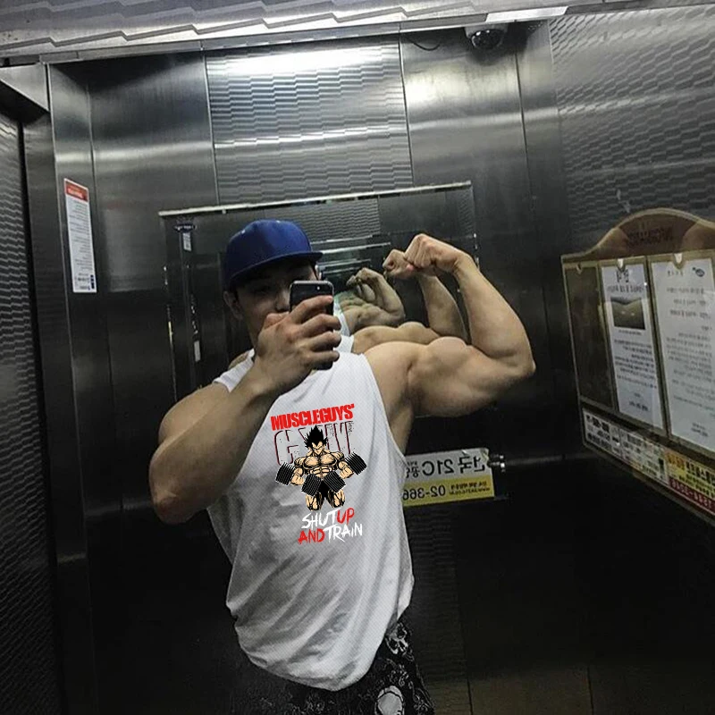 Майка мужская сетчатая тренировочная Повседневная модная спортивная одежда