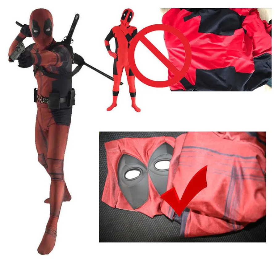 Костюм Дэдпул взрослый человек спандекс лайкра зентай боди костюм для