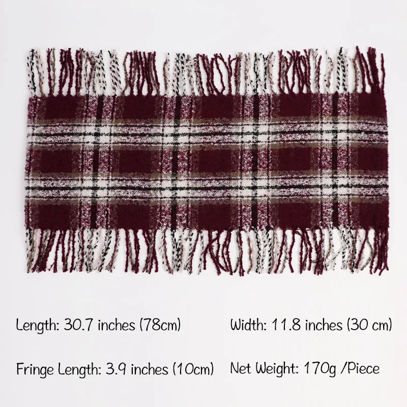 

2019 New Thickened Winter Men Scarf Plaid Infinity Scarf For Men Fashion Knitted Tassel Scarf Cashmere Warm Bufandas Hombre