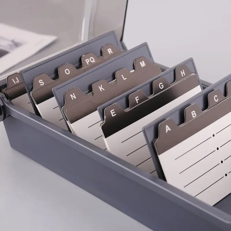 

Большой Ёмкость сплиттер индекс вкладки Бизнес держатель для карт для визитной карточки ящик для хранения Организатор Чехол C5AE