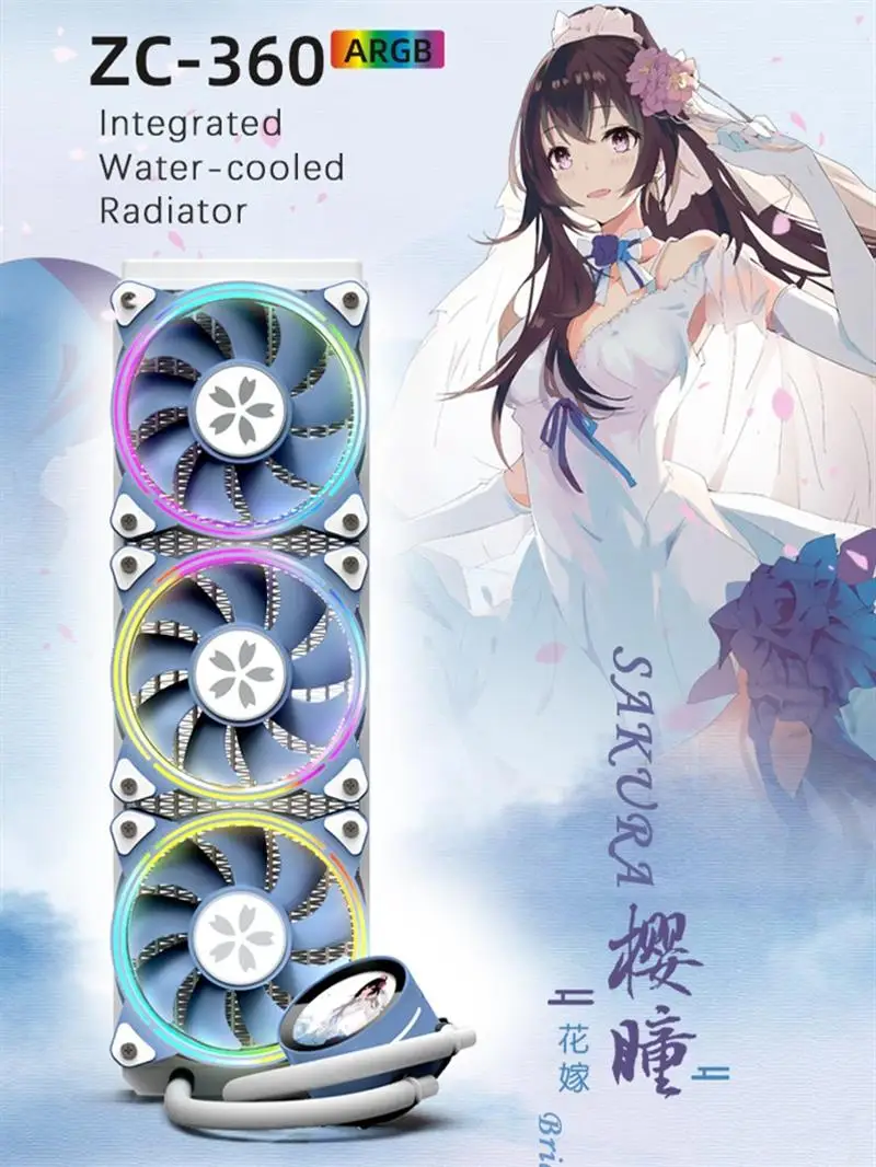 

Yeston процессор жидкий кулер все-в-одном ARGB закрытый цикл 360 мм регулируемый ШИМ радиатор вентилятор для AMD Ryzen