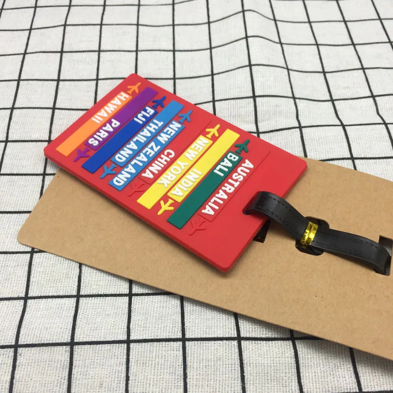 Багажная бирка из ПВХ с надписью и адресом силиконовая | Багаж сумки