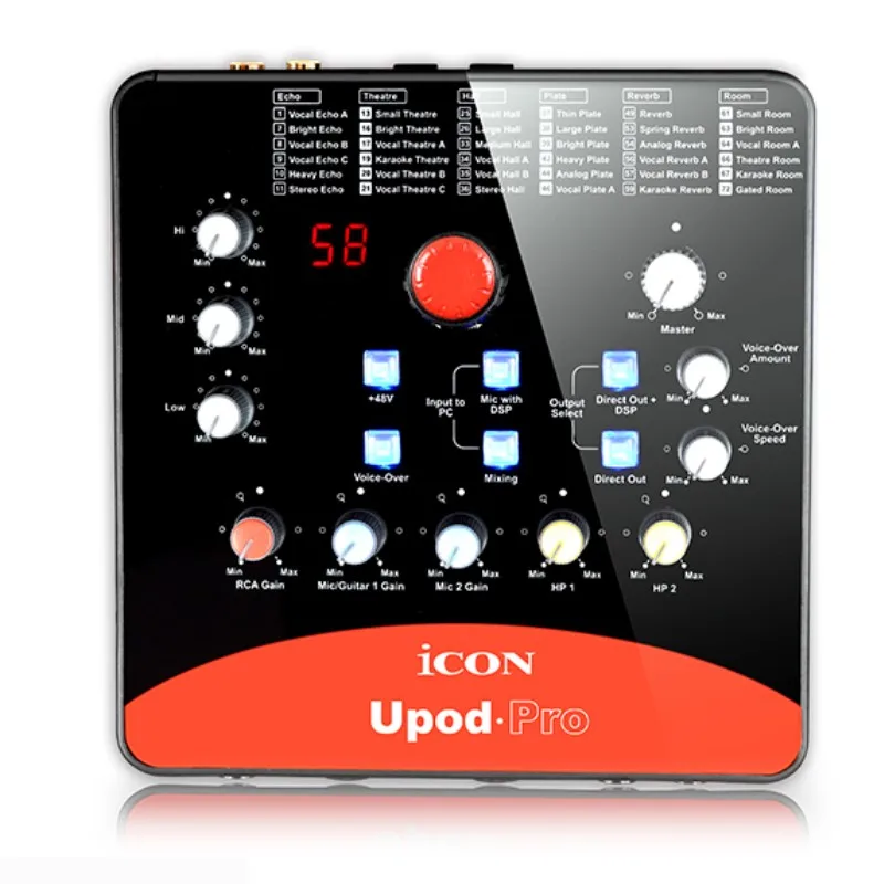Конденсаторный микрофон Alctron MC001 и конденсаторный ICON Upod Pro звуковая карта с