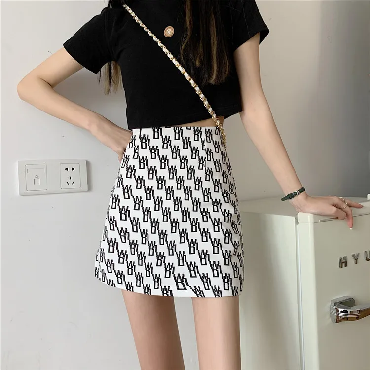 

Summer Woman Mini Skirts Harajuku Korean Style Fashion Cute Kawaii Skirts For Girls High Waist A-line Skirt 2021 New Fashion