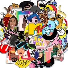 10/30/50pcs   Music Collection  Graffiti Waterproof Skateboard Travel Suitcase Phone Laptop Luggage Stickers Cute Kids  Girl Toy