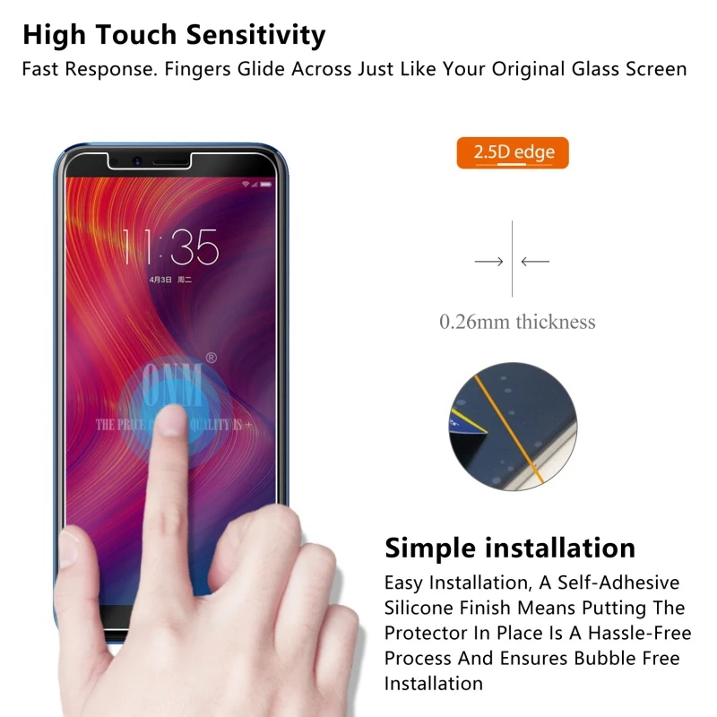 2pcs Tempered Glass For Lenovo K5 Play Screen Protector 2.5D 9H Premium Protective Film | Мобильные телефоны и аксессуары