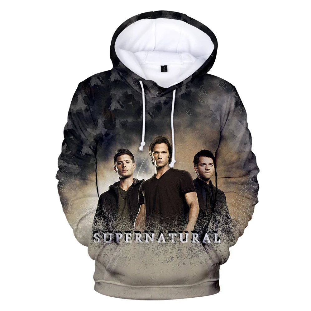 

2021 Supernatural Characters Suit Hoodie Sweatshirt Fashion TV Show Pullover Boys Girls Outcoat Teenager Men Pullover Streetwear