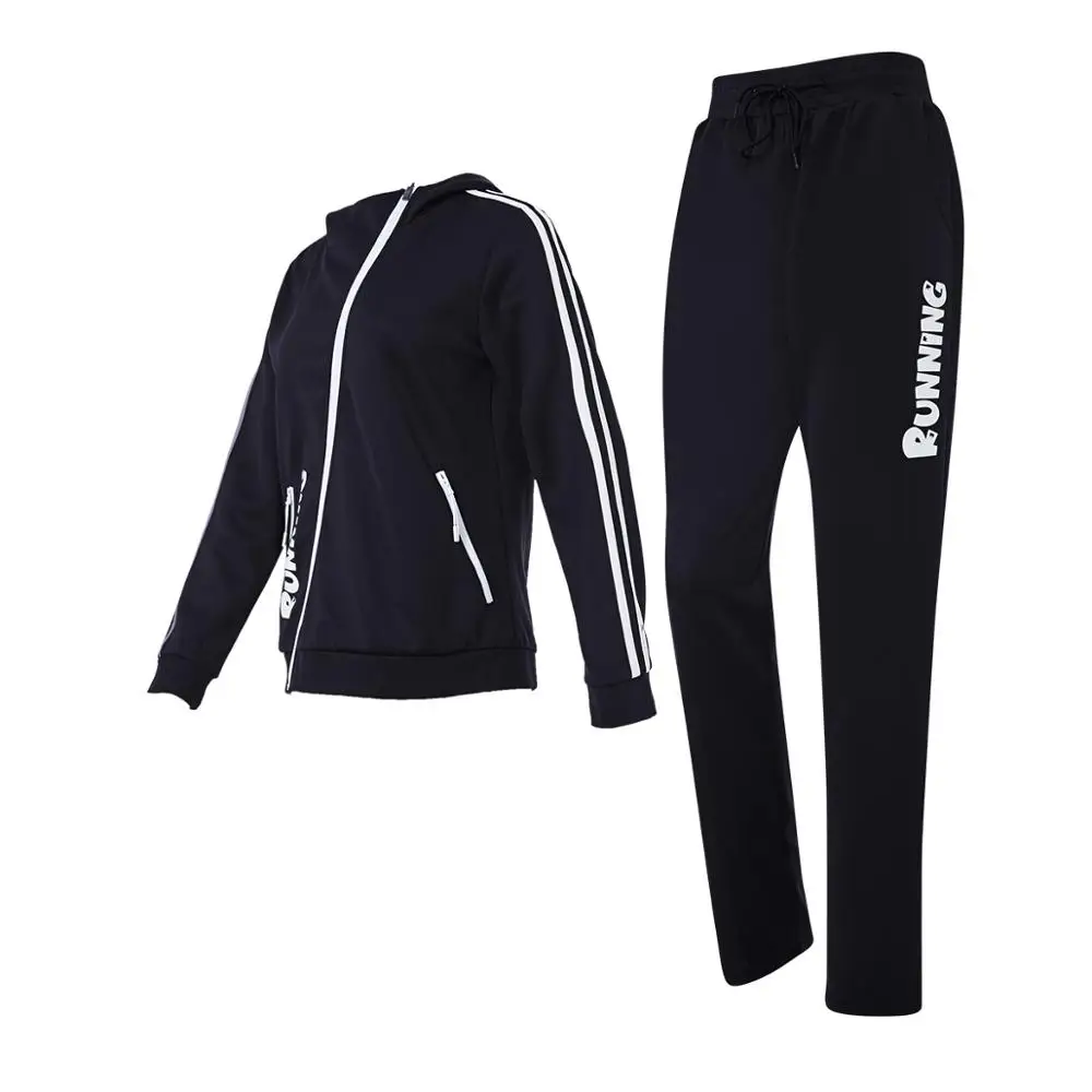 

High Quality 2 Pieces Running Set Women Sport Suit Reflective Jogging Sportswear Zipper Pocket Fitness Running Tracksuit Clothes
