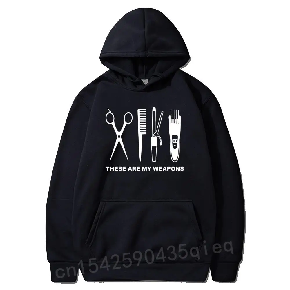 

Barber Funny Hooded Men Long sleeve Polyester Harajuku Casual Hairdresser Weapon Sweatshirt Scissors Clothing Hoodies