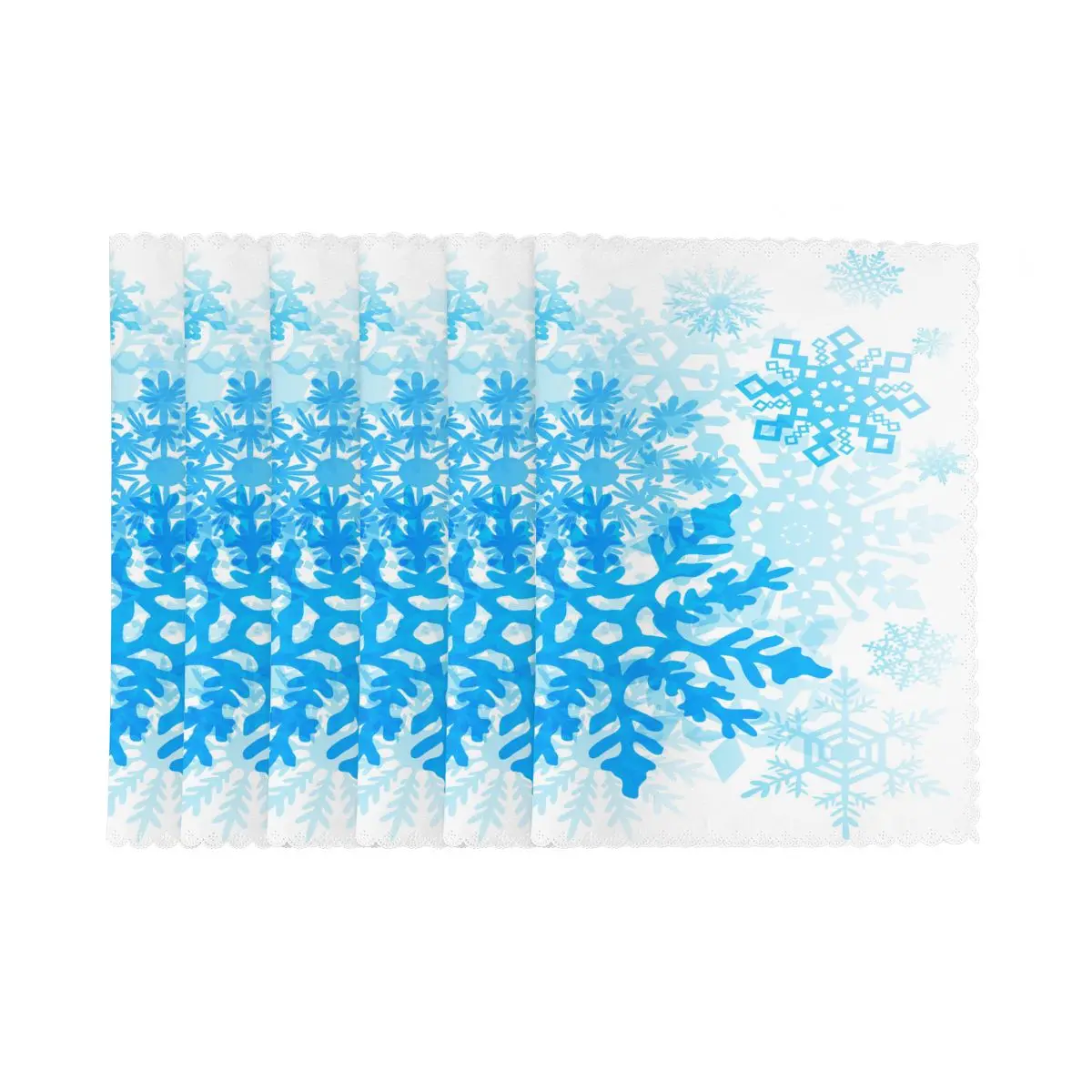 6 шт. коврики для стола рождественские снежинки столов теплоизоляционные льняные
