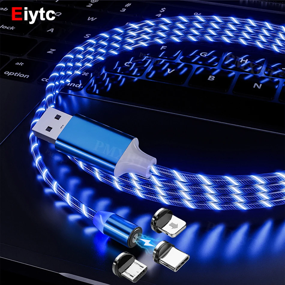 Eiytc Магнитный кабель потока световой светодиодное освещение шнур для зарядки