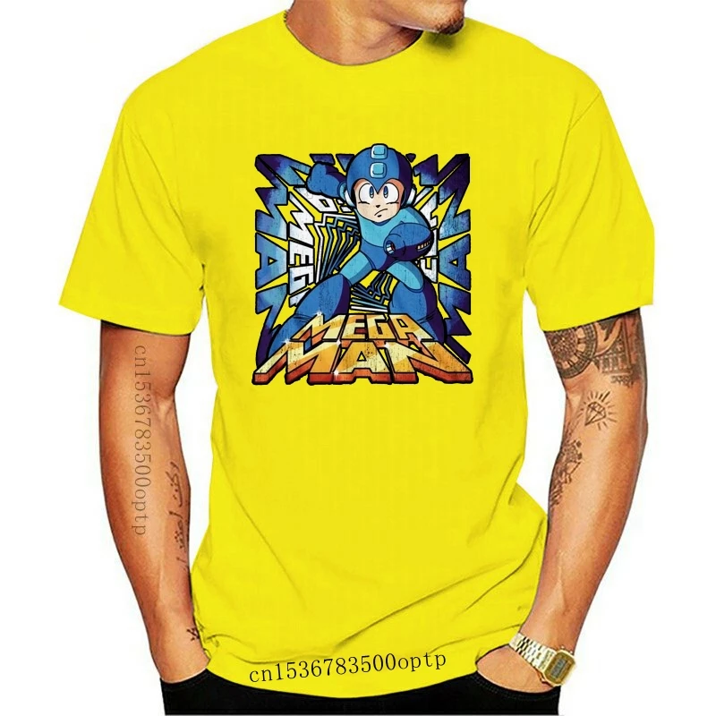 

New Mega Man Megaman Navy Adult Short Sleeve T Shirt Print T Shirt Male Brand Cotton Tee Shirts For Men Shirts For Men