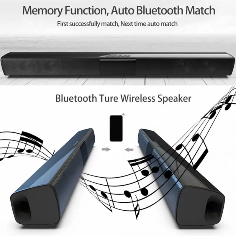 20 Вт Bluetooth динамик s Саундбар стерео Проводная И Беспроводная Hi-Fi домашняя объемная система для ПК кинотеатра ТВ динамик сабвуфер