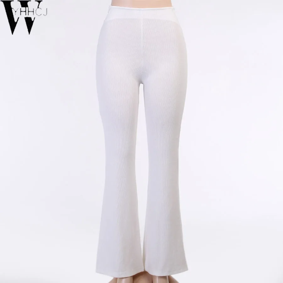 

WYHHCJ 2020 Autumn Winter Wide Leg Pants NEW Plus White Casual High Waist Loose Women Elgent Office Flared trousers