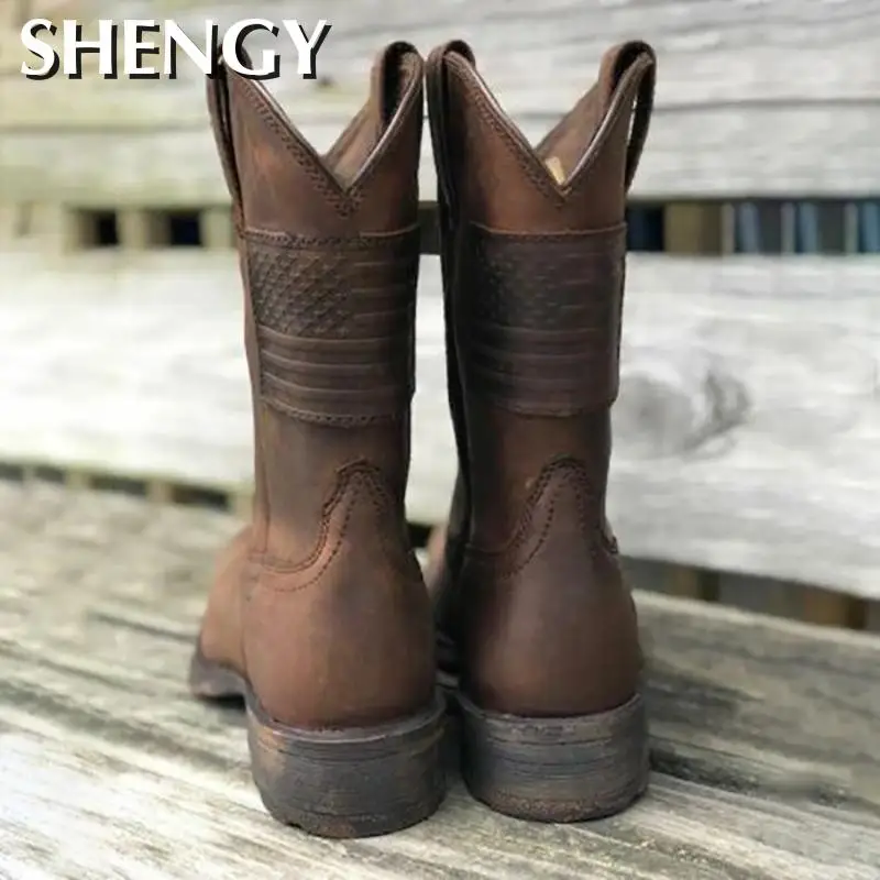 Мужская кожаная Нескользящая повседневная обувь на низком каблуке с круглым